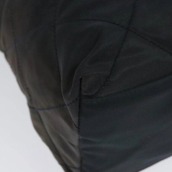 PRADA Chain Shoulder Bag Nylon Navy Gold Auth bs28886 - Picture 5 of 16